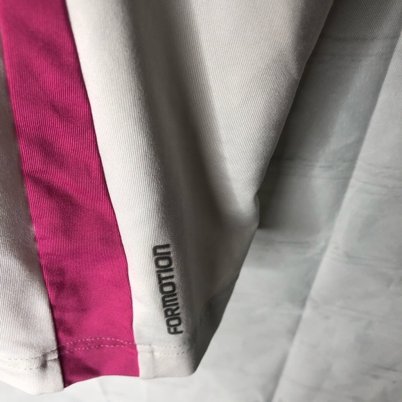 ADIDAS CLIMACOOL GOLF POLO  SHIRT XL WHITE PINK - Picture 3 of 6